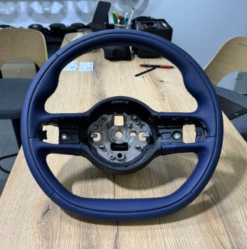 Fiat 500 Blau Lenkrad neu beziehen top-autoprofi